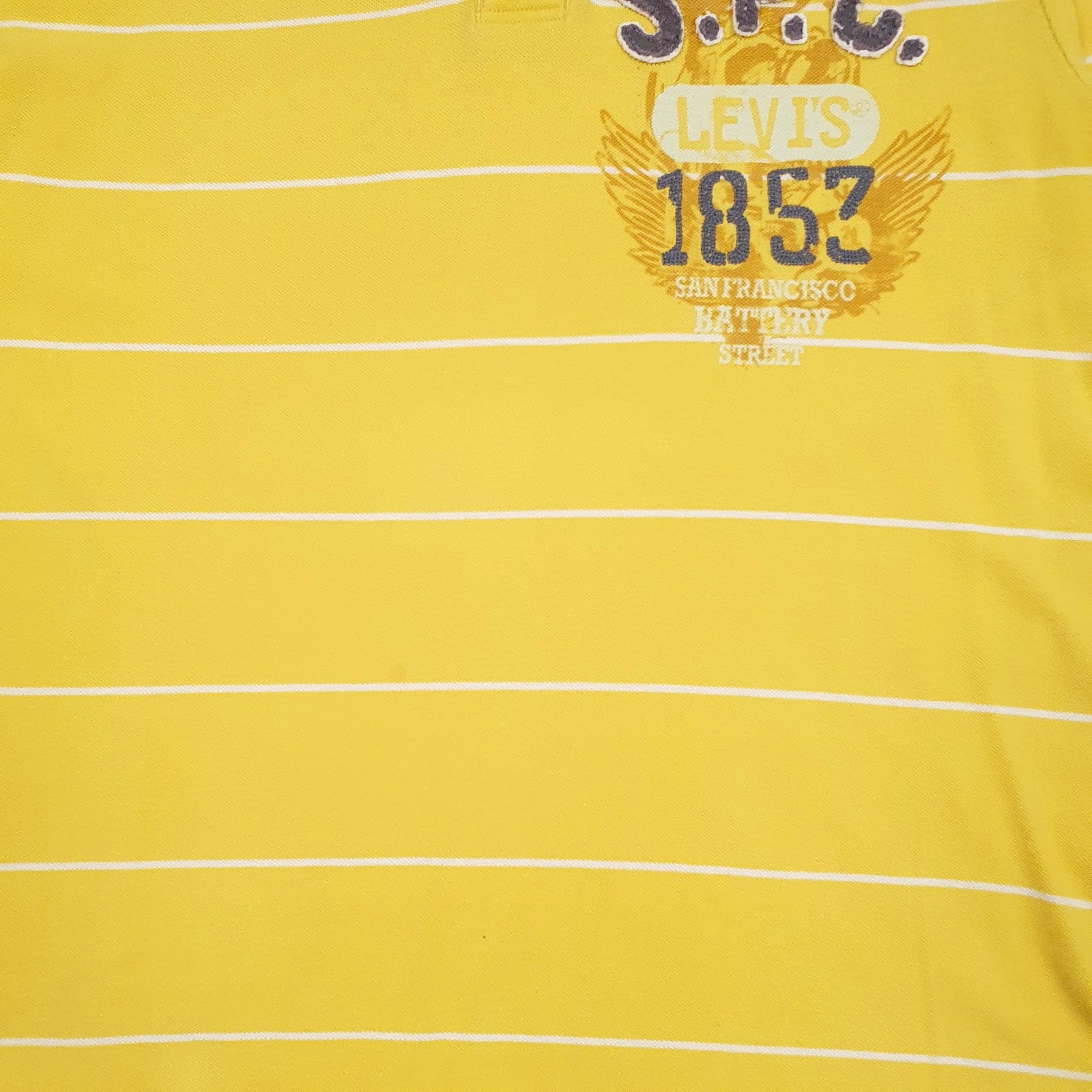Mens Yellow Levis   Polo Shirt