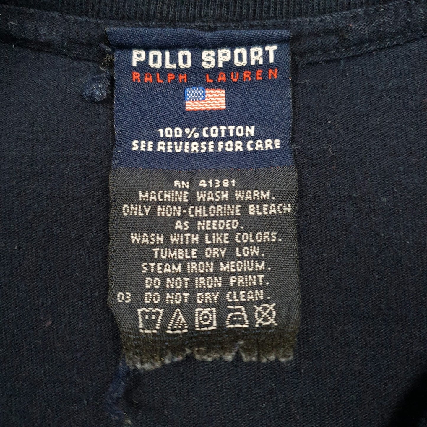 Mens Navy Polo Ralph Lauren Sport Spellout  T Shirt