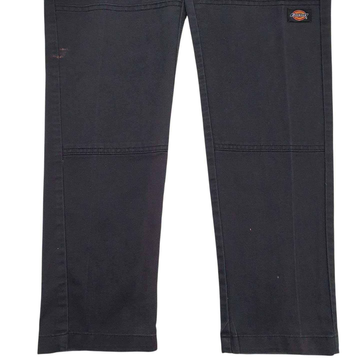 Mens Black Dickies Workwear Double Knees  Trousers