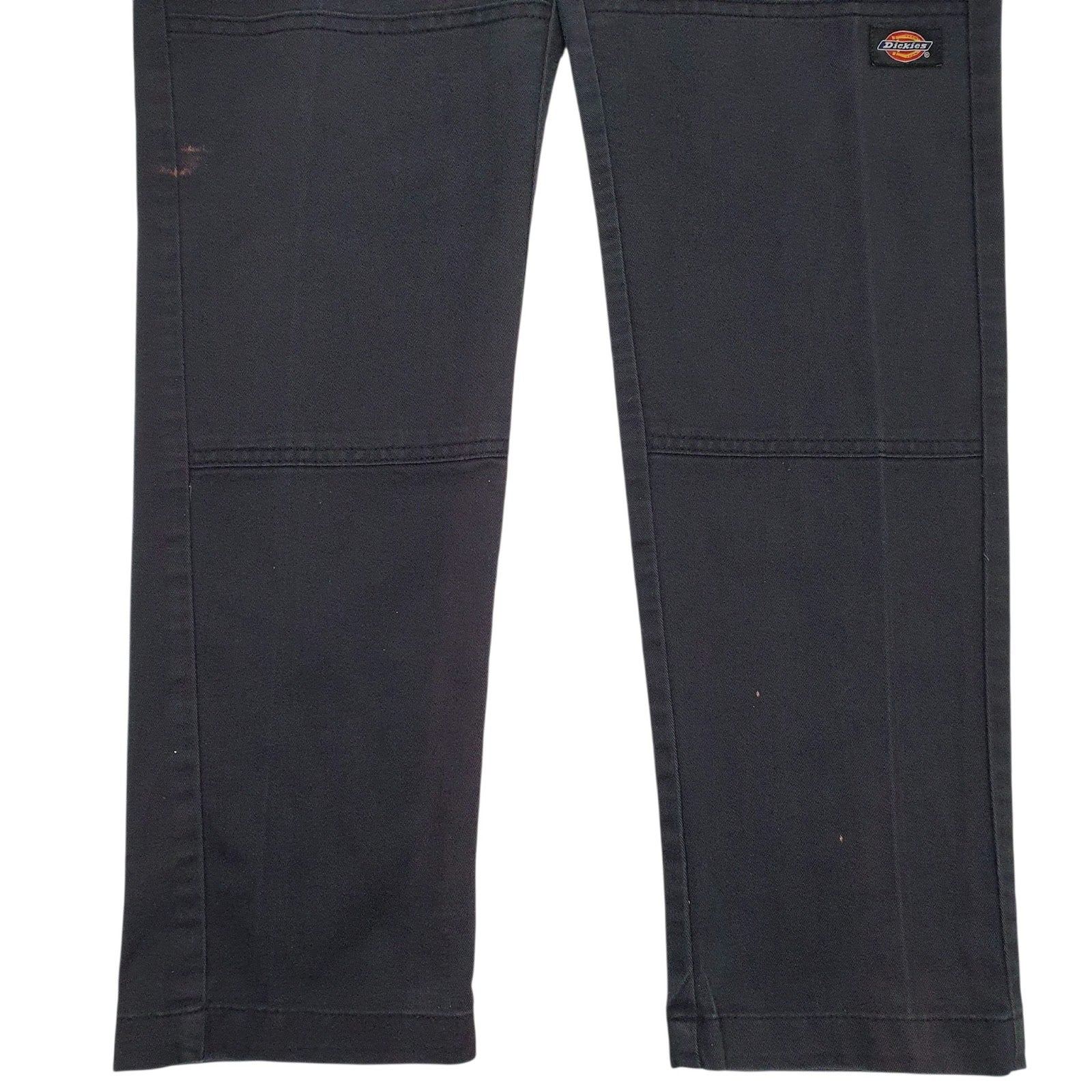 Mens Black Dickies Workwear Double Knees  Trousers