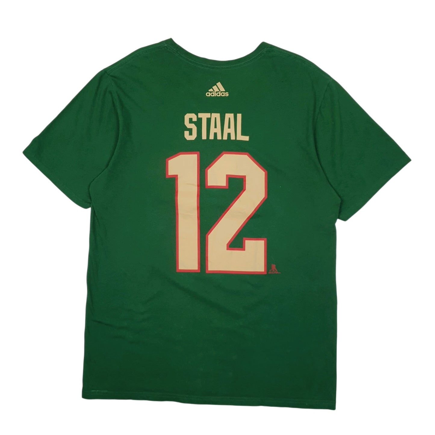 Mens Green Adidas NHL Minnesota Timberwolves Staal  T Shirt