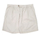 Mens Cream Slam Pleated Denim Shorts