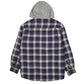 Mens Blue Wrangler Shacket Hoodie Plaid Windbreaker  Coat