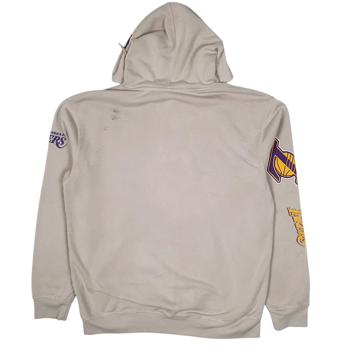Mens Beige NBA LA Lakers Hoodie Jumper