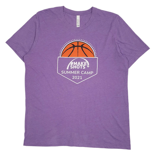 Mens Purple Canvas  Short Sleeve T Shirt