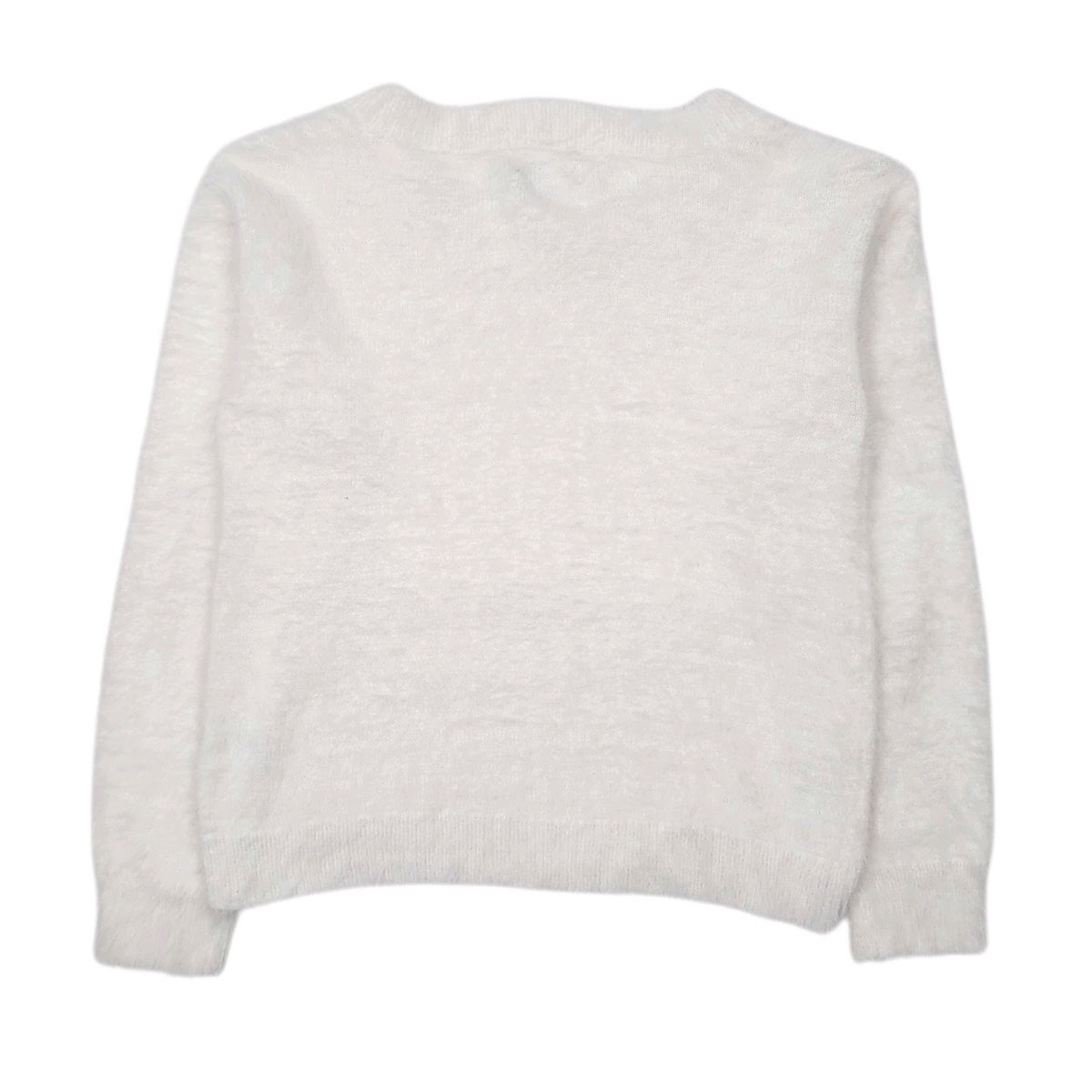 Womens White Marble Waltz  Crewneck Jumper