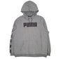 Mens Grey Puma Spellout Hoodie Jumper