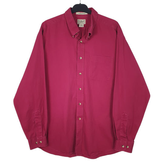 Mens Red L.L.Bean  Long Sleeve Shirt