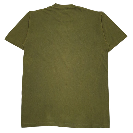 Mens Green Soffy Vintage 90s Single Stitch Track  T Shirt