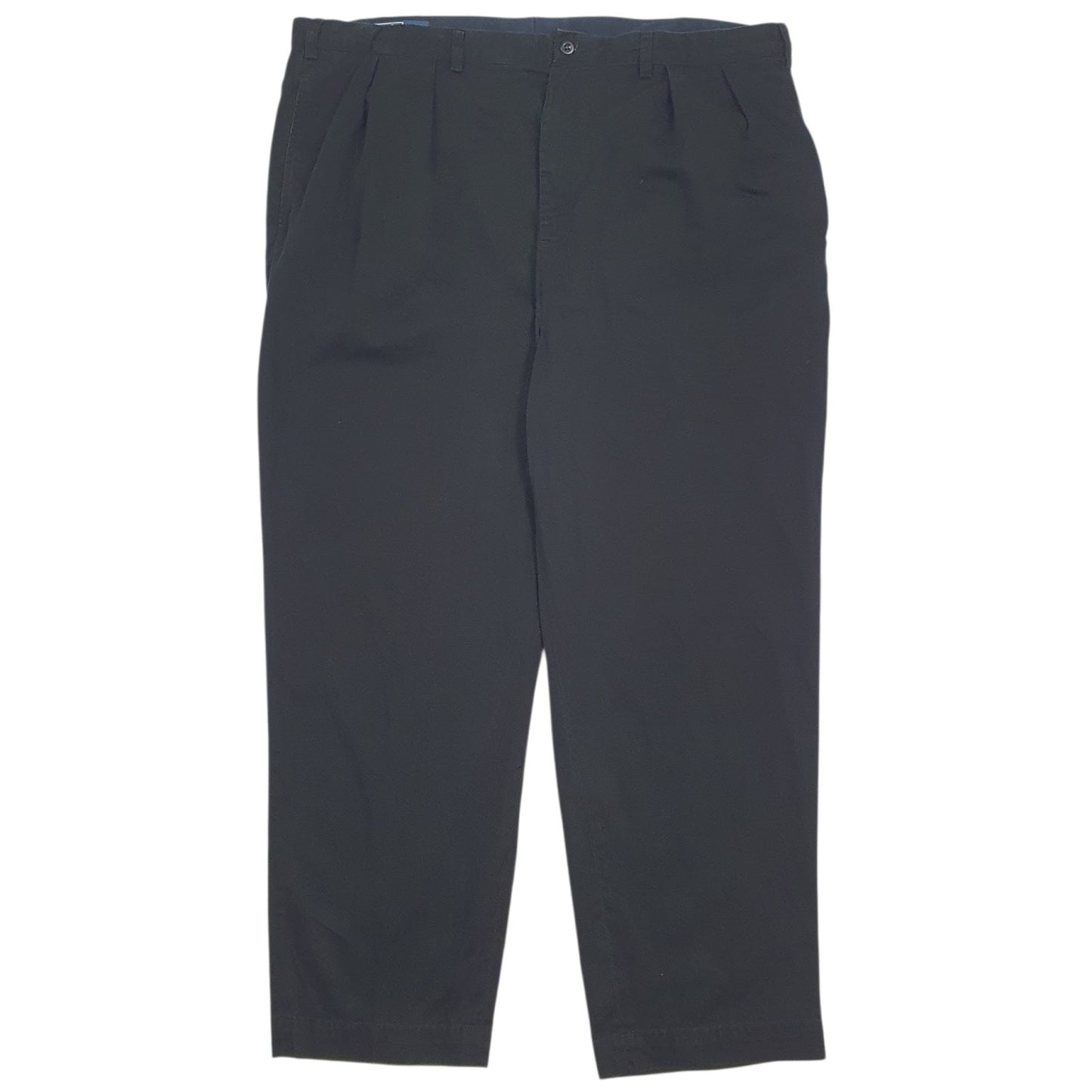 Mens Black Polo Ralph Lauren Andrew Pant Double Pleated Chino Trousers