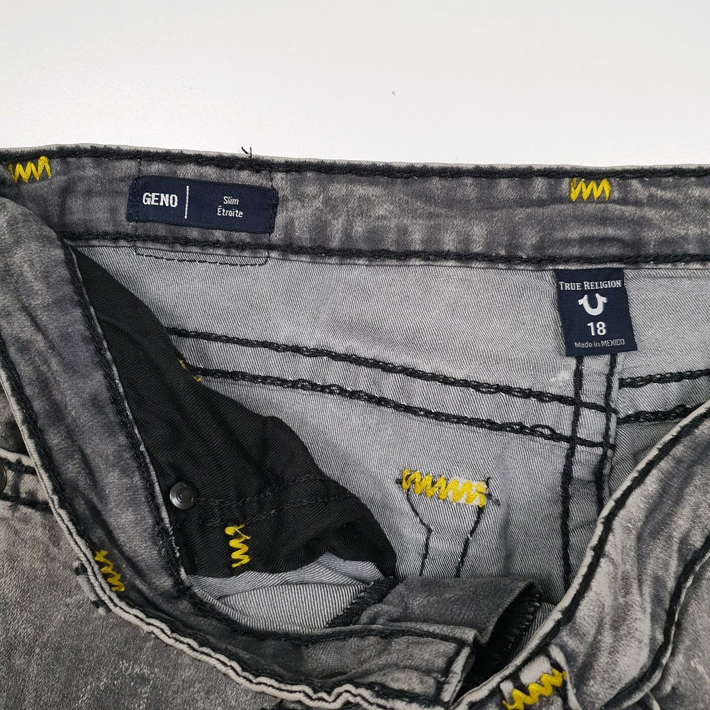 Mens Grey True Religion  Hoodie Jeans