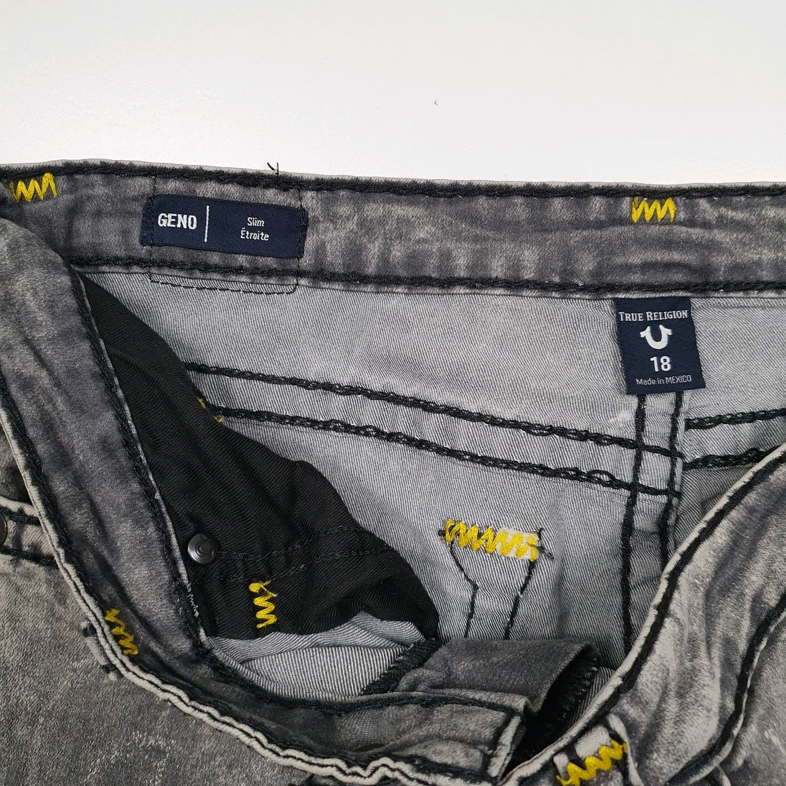Mens Grey True Religion  Hoodie Jeans
