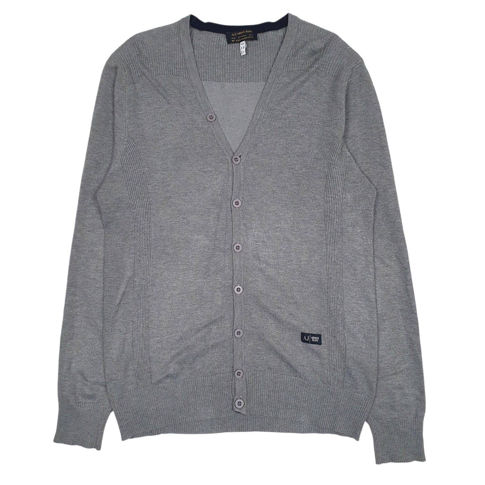 Mens Grey Armani  Cardigan Jumper