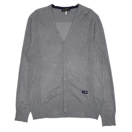 Mens Grey Armani  Cardigan Jumper