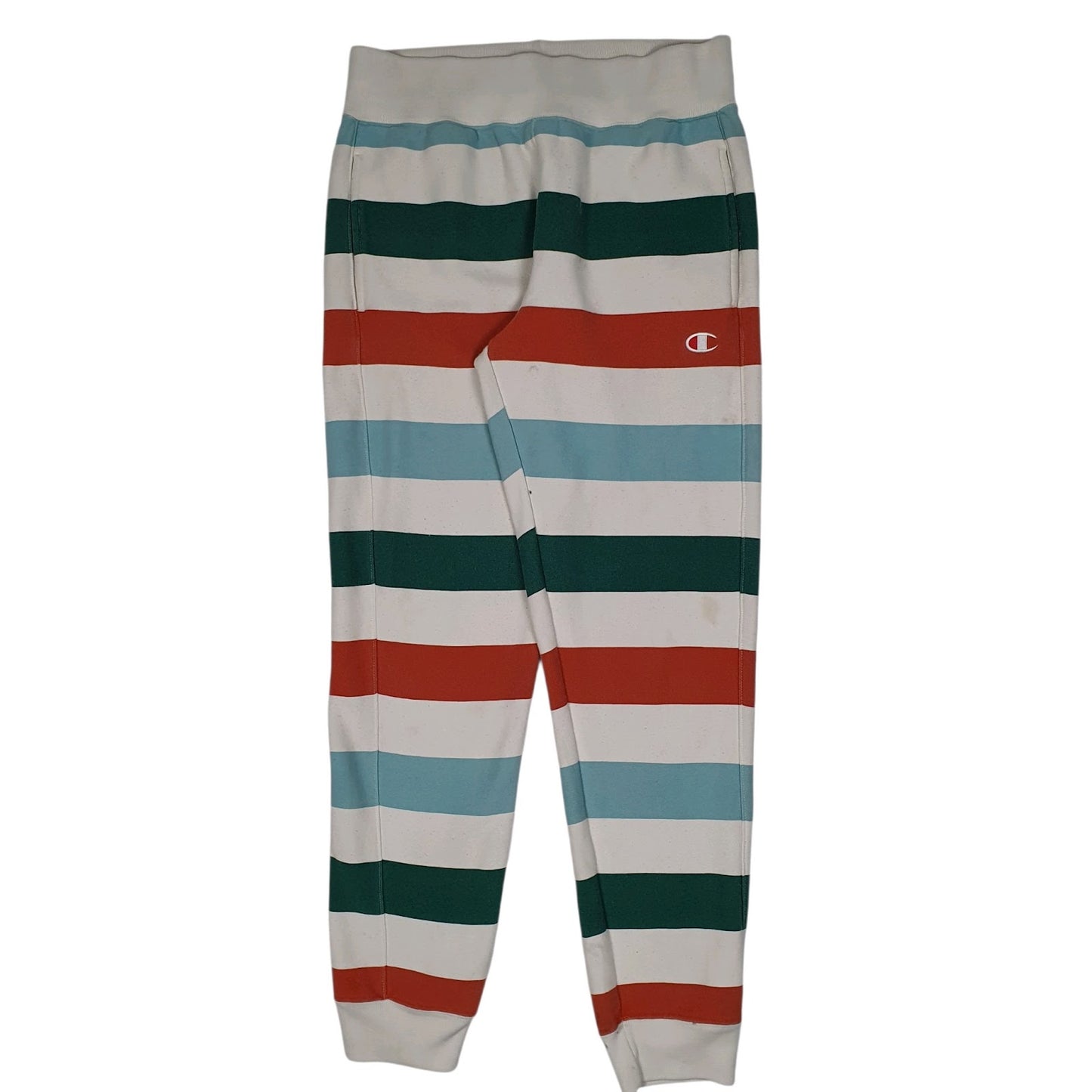 Mens White Champion Reverse Weave Jogger Trousers