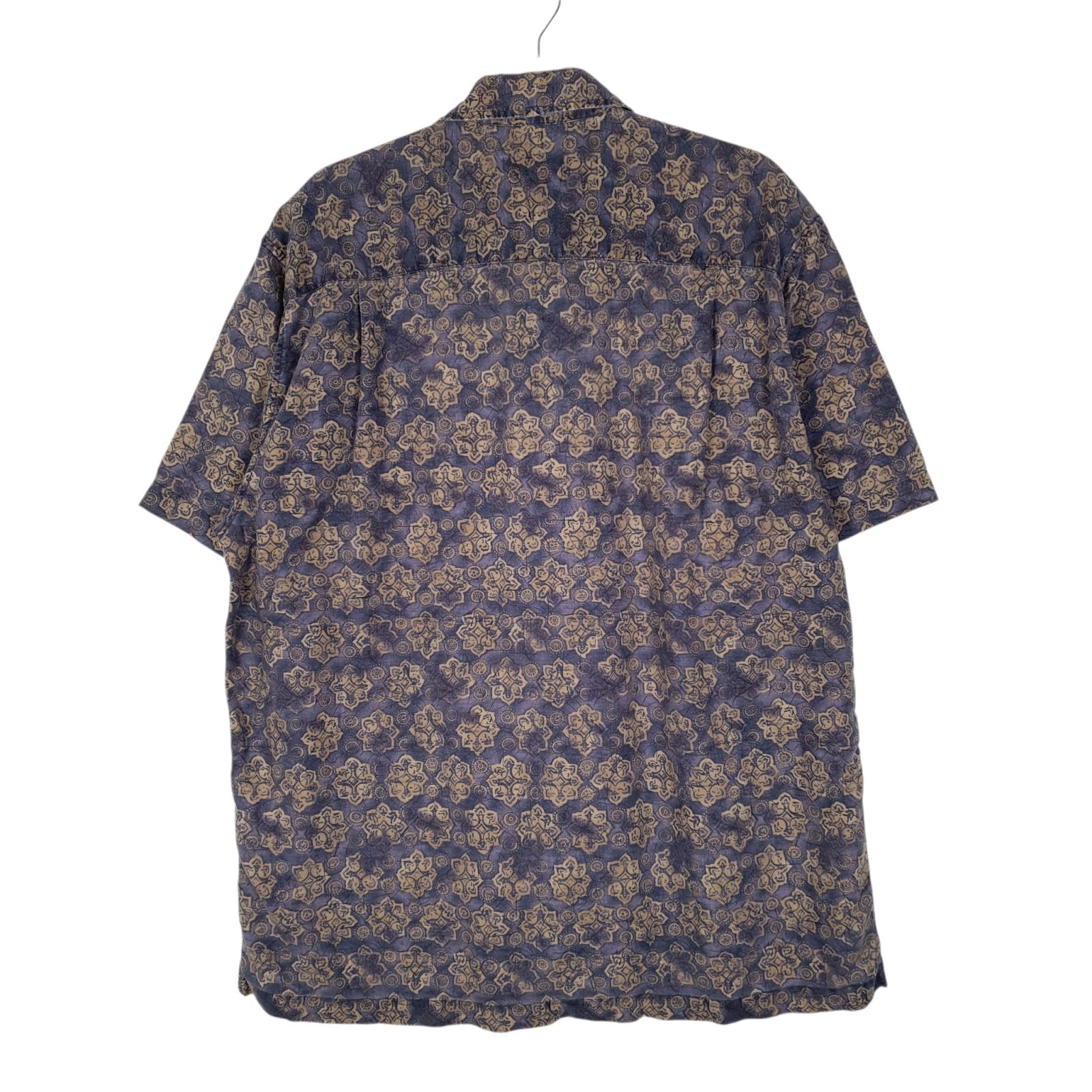 Mens Purple Eddie Bauer Vintage 00s Paisley  Shirt