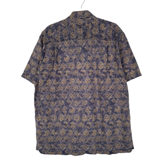 Mens Purple Eddie Bauer Vintage 00s Paisley  Shirt