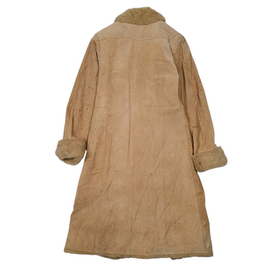 Womens Brown Miguel Berbel Vintage Afghan Coat Longline  Coat