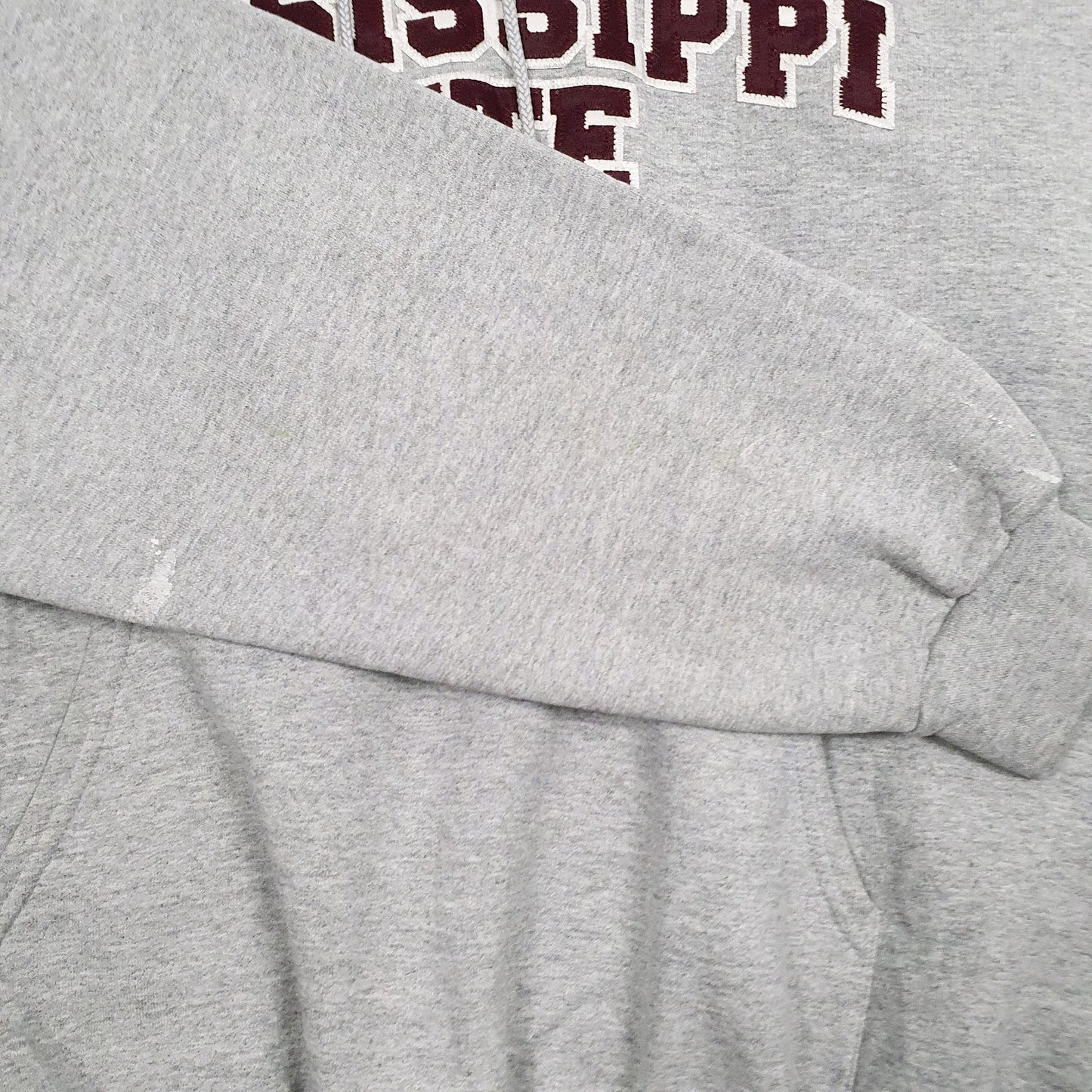 Mens Grey Champion Mississippi State Hoodie Jumper