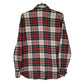 Mens Red Collex Vintage 80s Plaid Flannel  Shirt