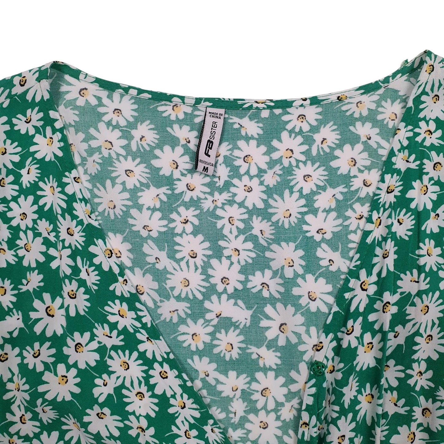 Womens Green FB Sister Plunge  Dress