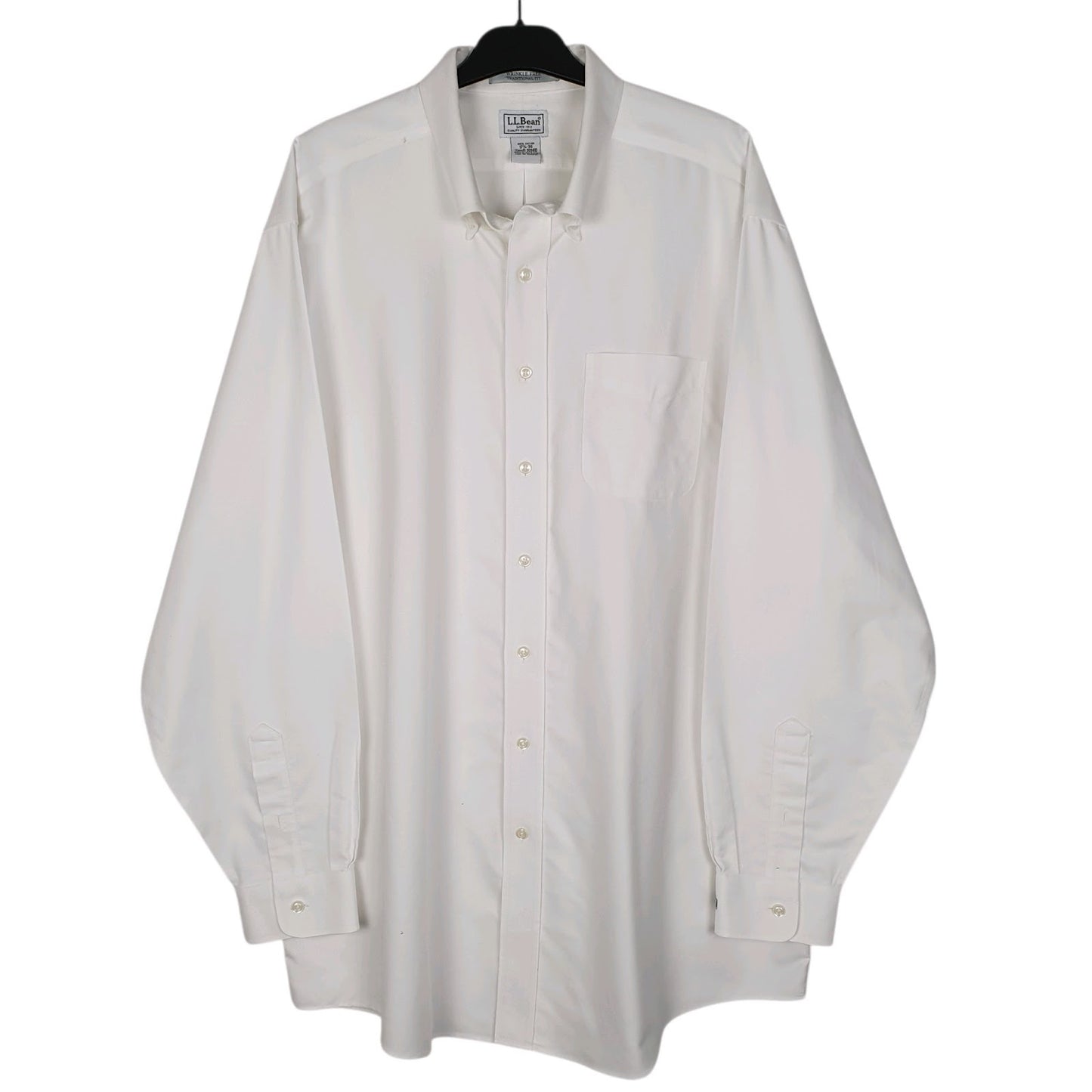 Mens White L.L.Bean  Long Sleeve Shirt