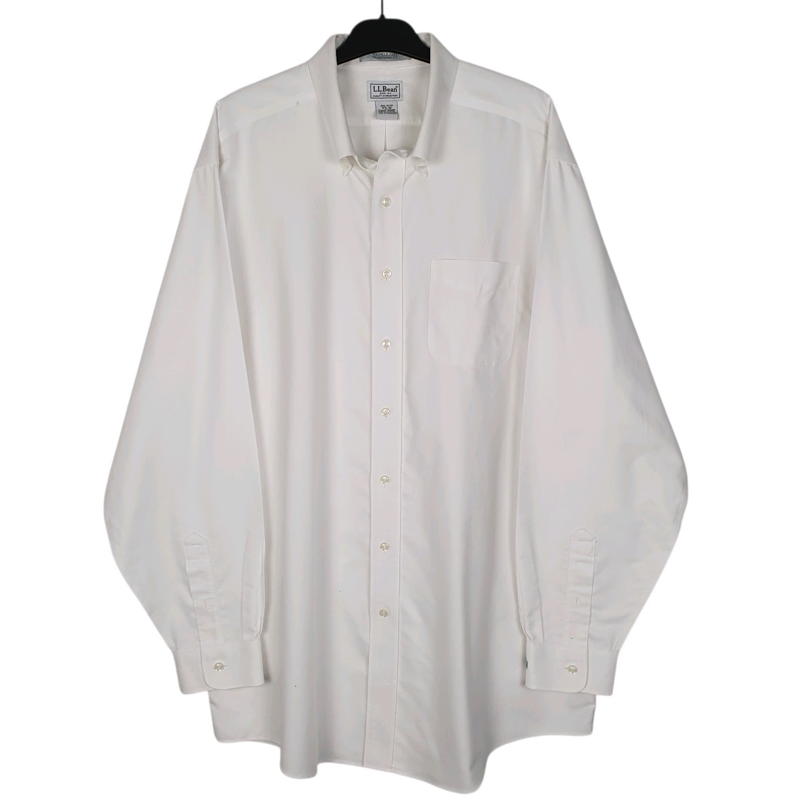 Mens White L.L.Bean  Long Sleeve Shirt