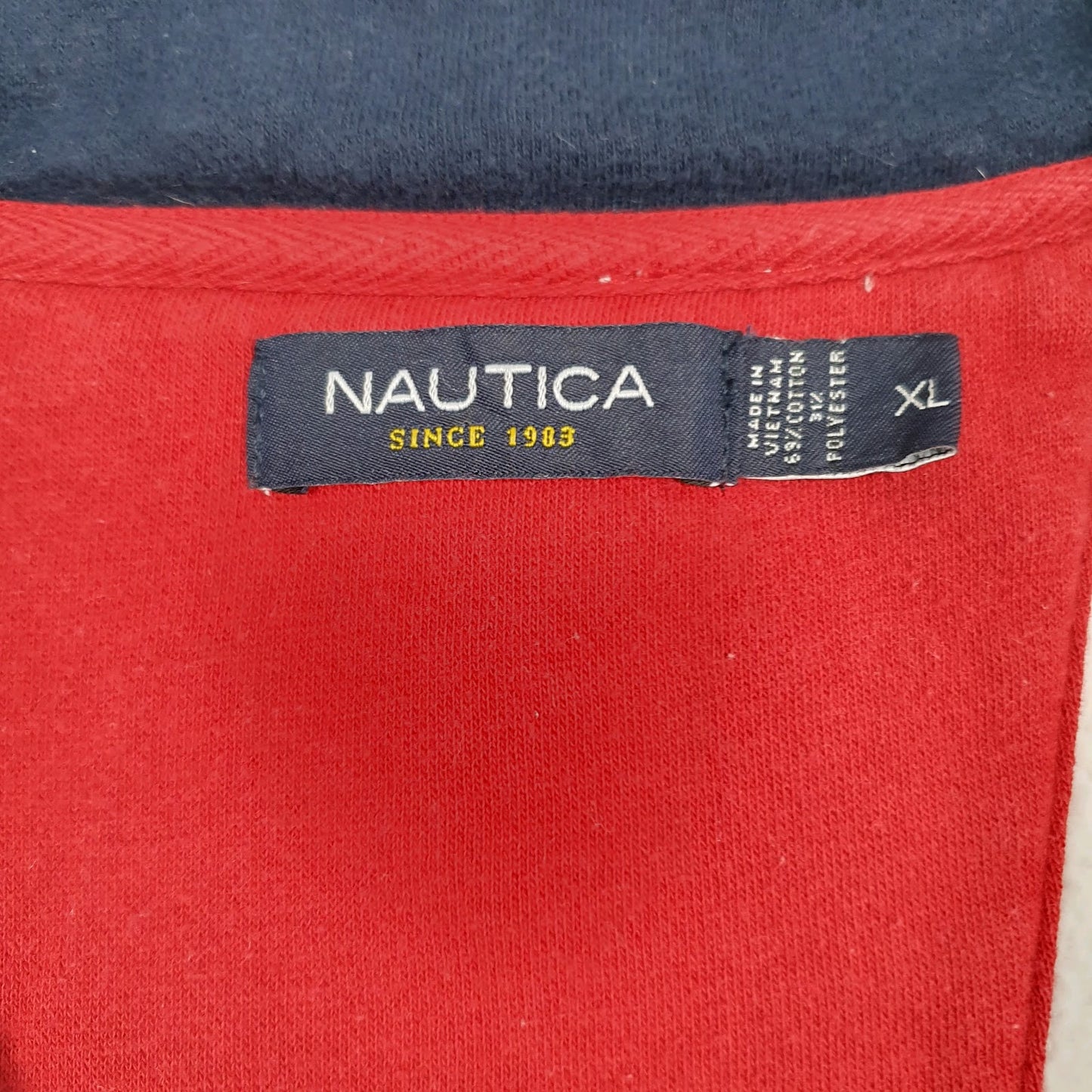 Mens White Nautica  Quarter Zip Jumper