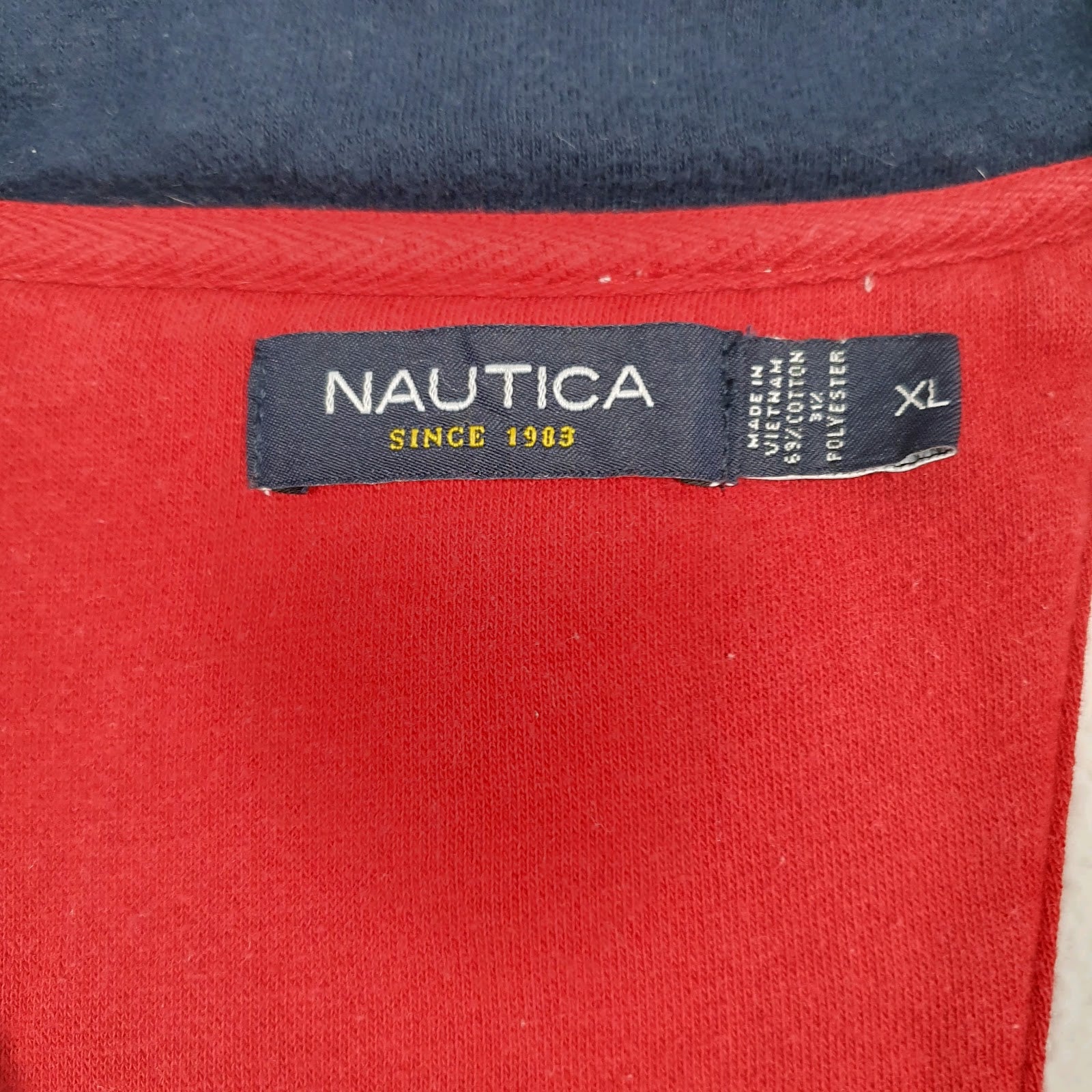 Mens White Nautica  Quarter Zip Jumper