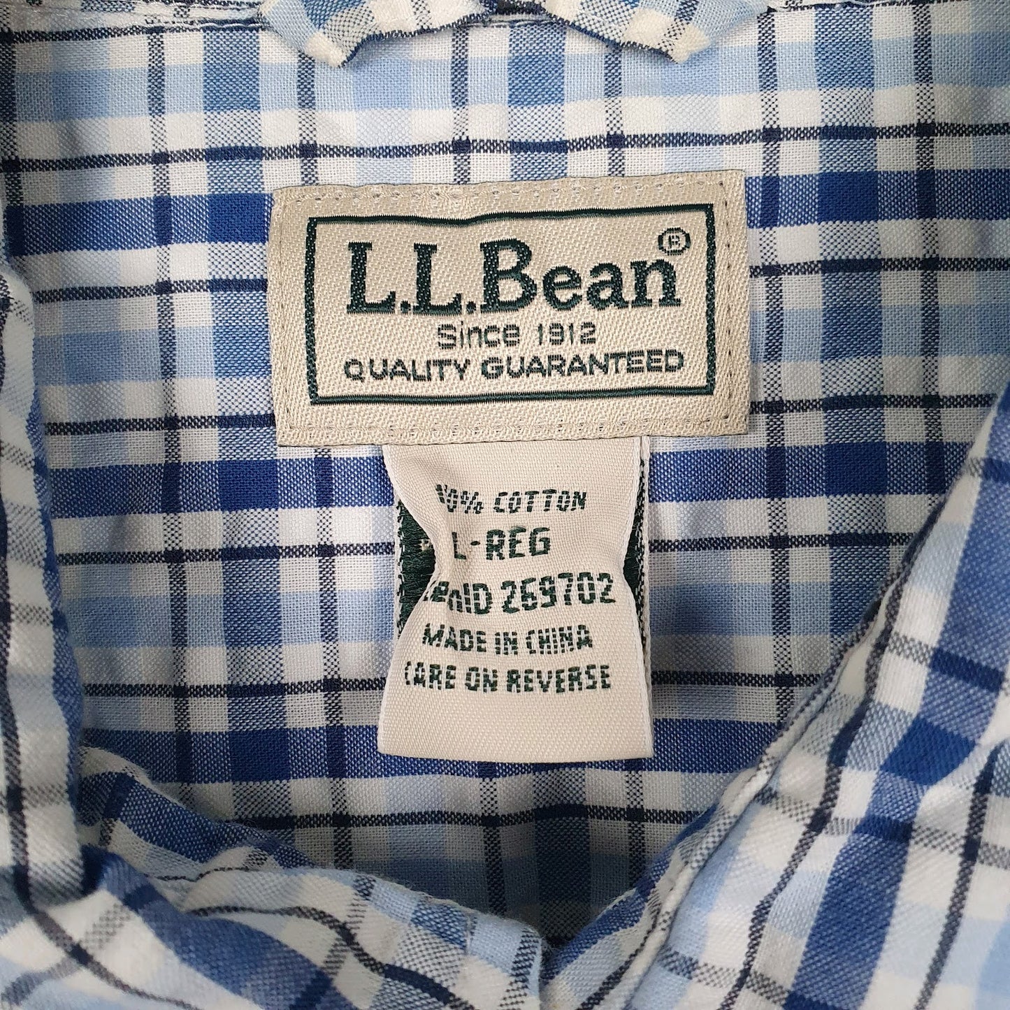 Mens Blue L.L.Bean   Shirt