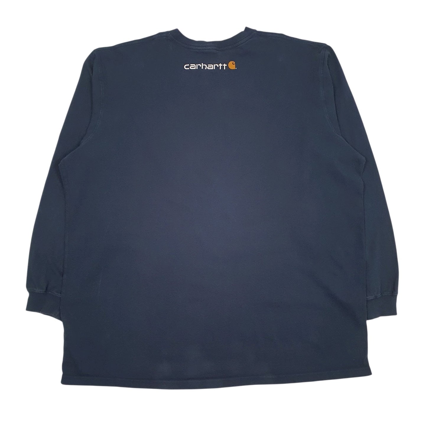 Mens Navy Carhartt Spellout  T Shirt