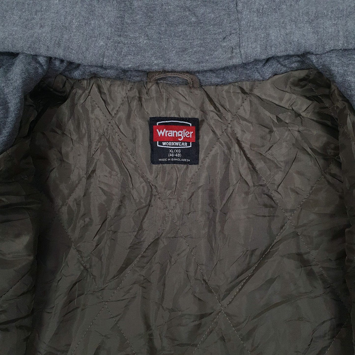 Mens Grey Wrangler Chore Hoodie Windbreaker Hoodie Coat