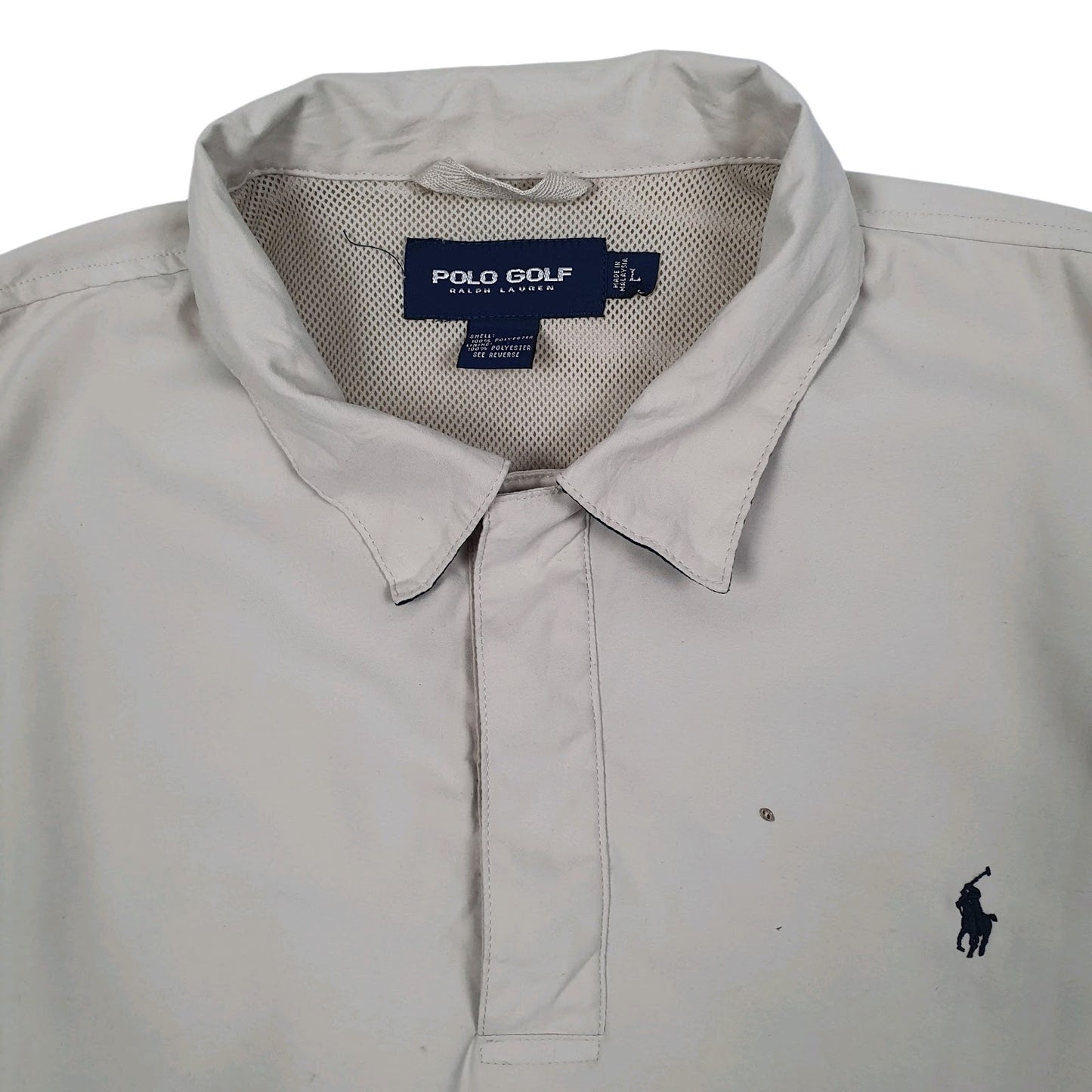 Mens Cream Polo Ralph Lauren Golf Pullover Hoodie Coat