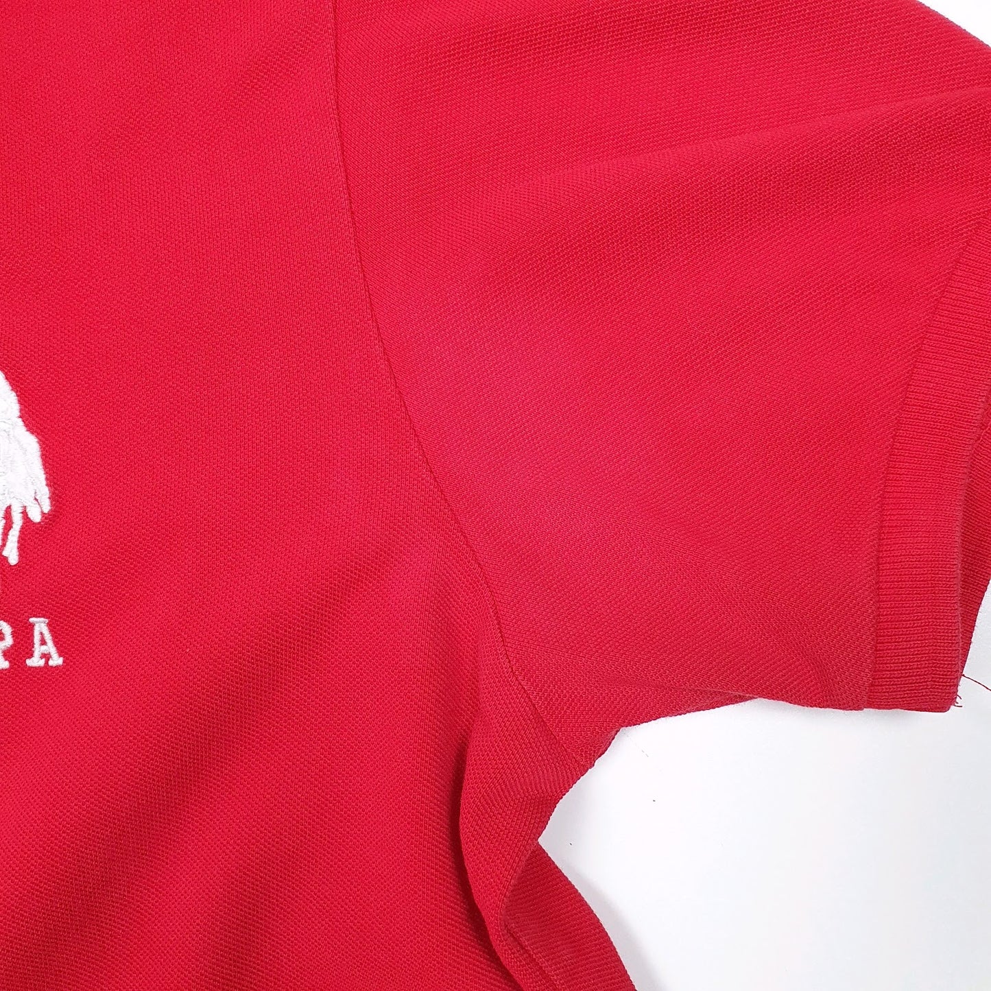 Mens Red U.S. POLO ASSN.  Hoodie Polo Shirt