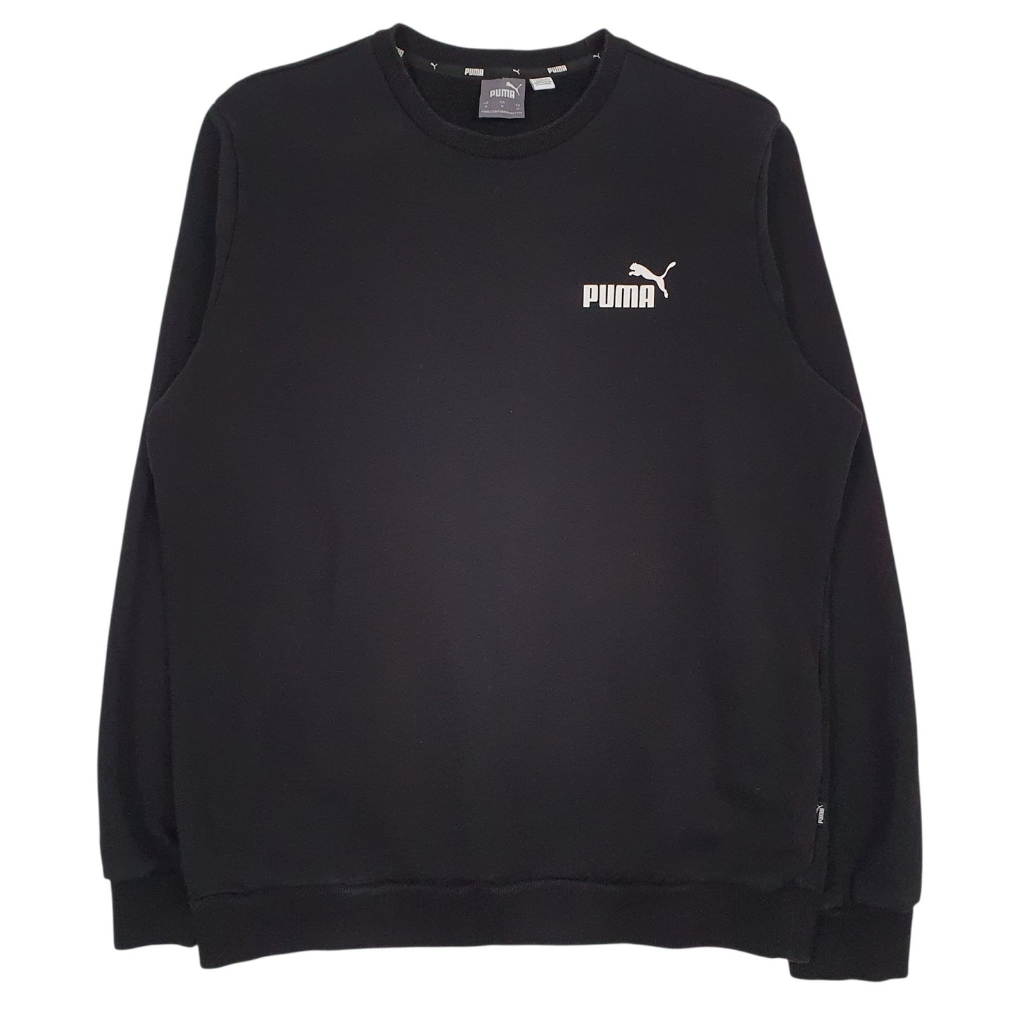 Mens Black Puma  Crewneck Jumper