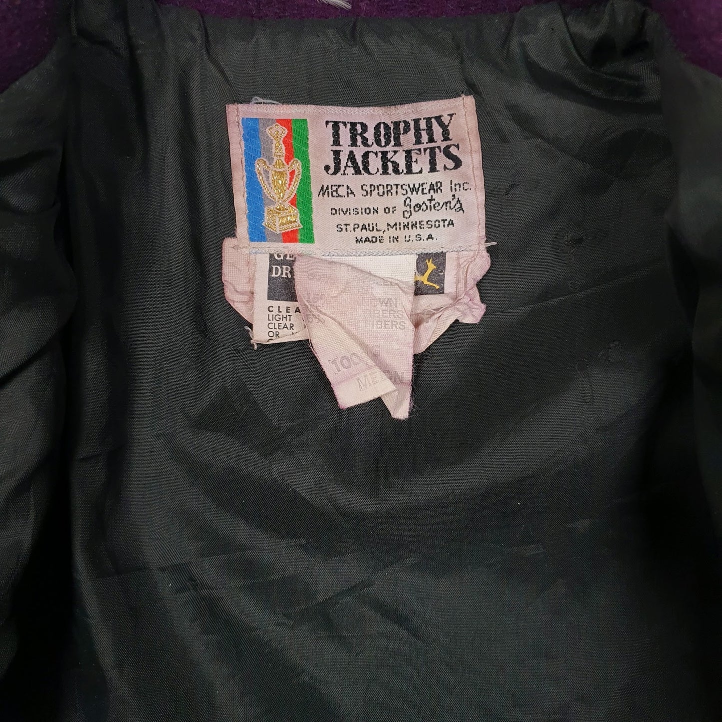 Womens Purple Meca Sportswear Vintage 90s Trophy Jackets  Coat