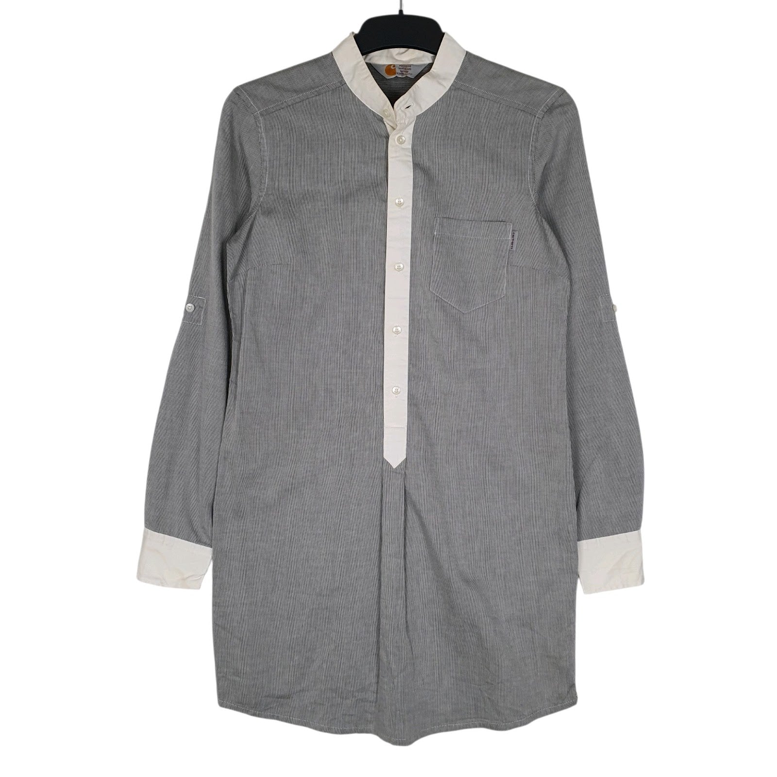 Womens Grey Carhartt Vintage 00s Long Sleeve Dress