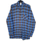 Womens Blue Unbranded Plaid Long Sleeve Dress