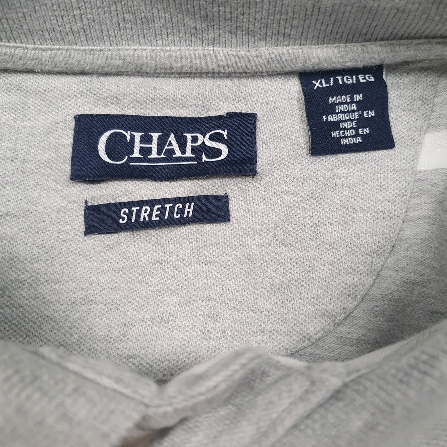 Mens Grey Chaps   Polo Shirt