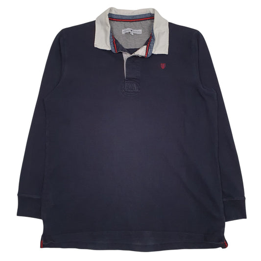 Mens Black Alvaro Moreno Rugby Long Sleeve Polo Shirt