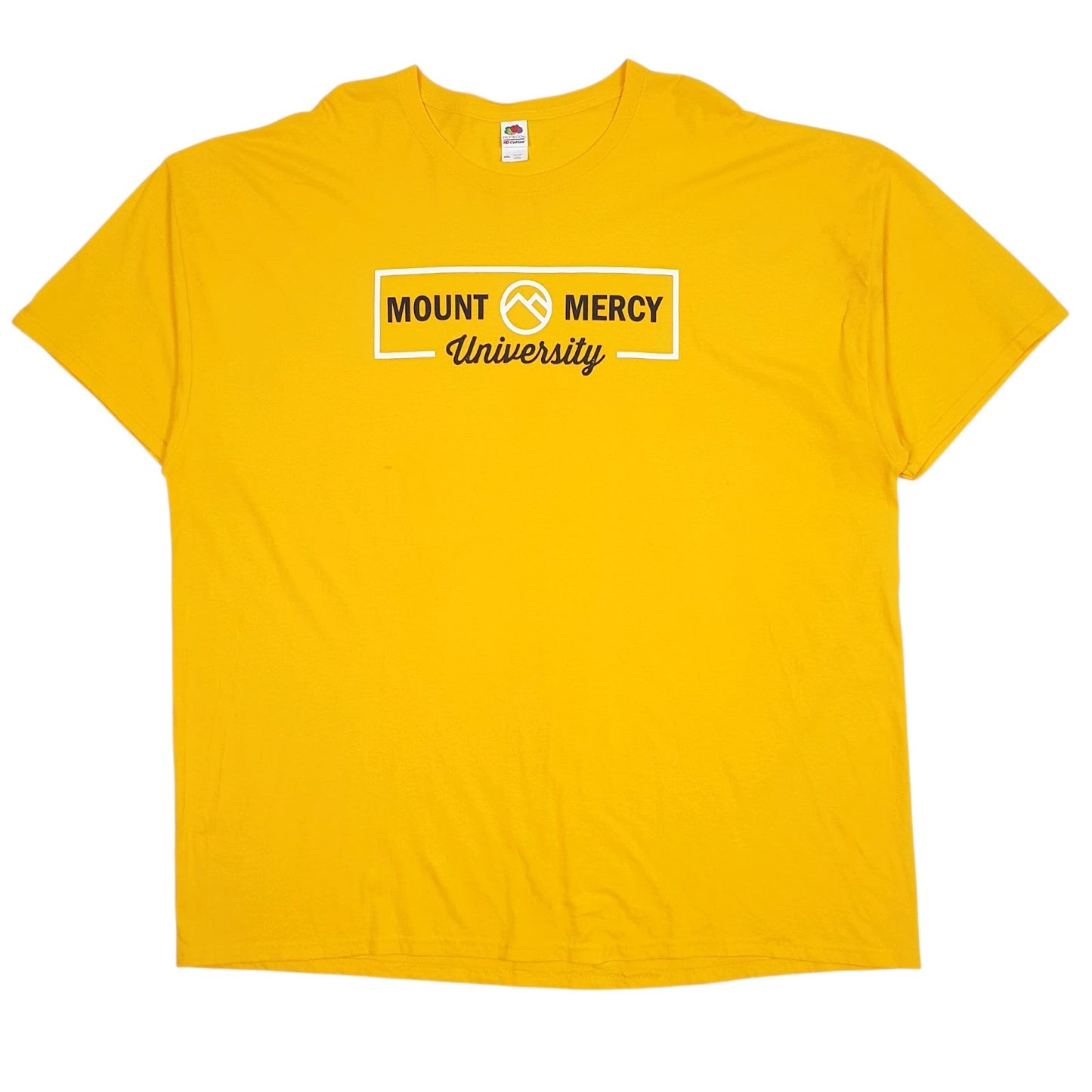 Mens Yellow Fruit Of The Loom  Short Sleeve T Shirt