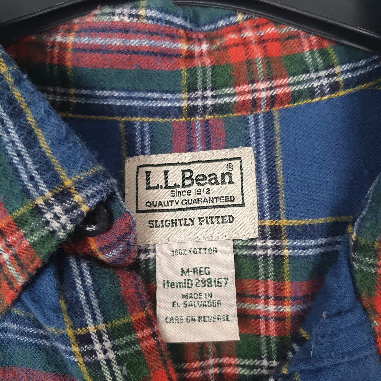 Mens Blue L.L.Bean Flannel  Shirt