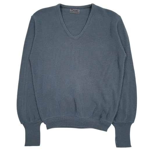 Mens Blue Izod Lacoste Vintage 90s V Neck Jumper