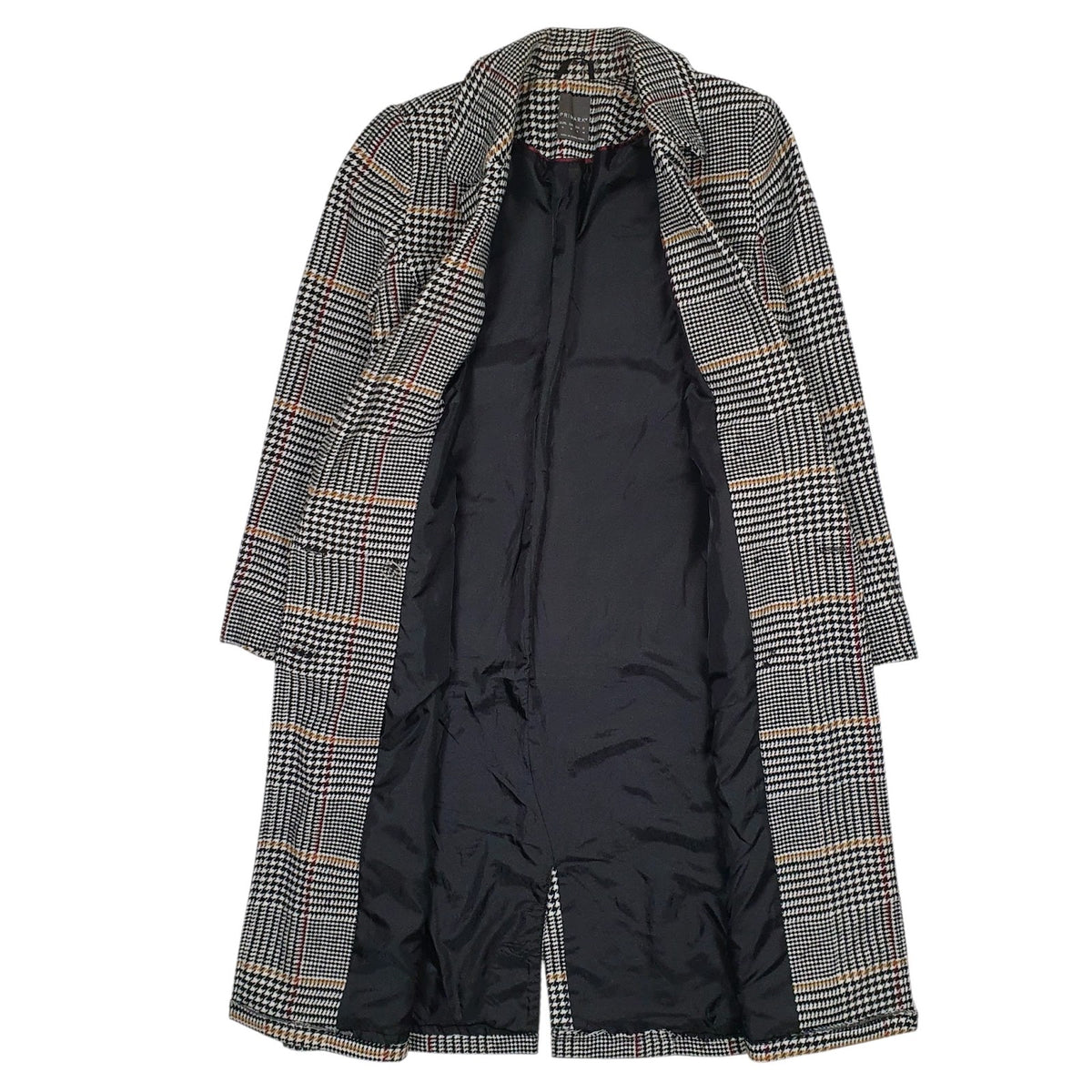 Womens Grey Primark Longline Formal Houndstooth Dogtooth  Coat