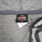 Womens Grey Harley Davidson Spellout Full Zip Jumper
