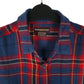 Mens Blue Atlasformen Plaid Flannel  Shirt