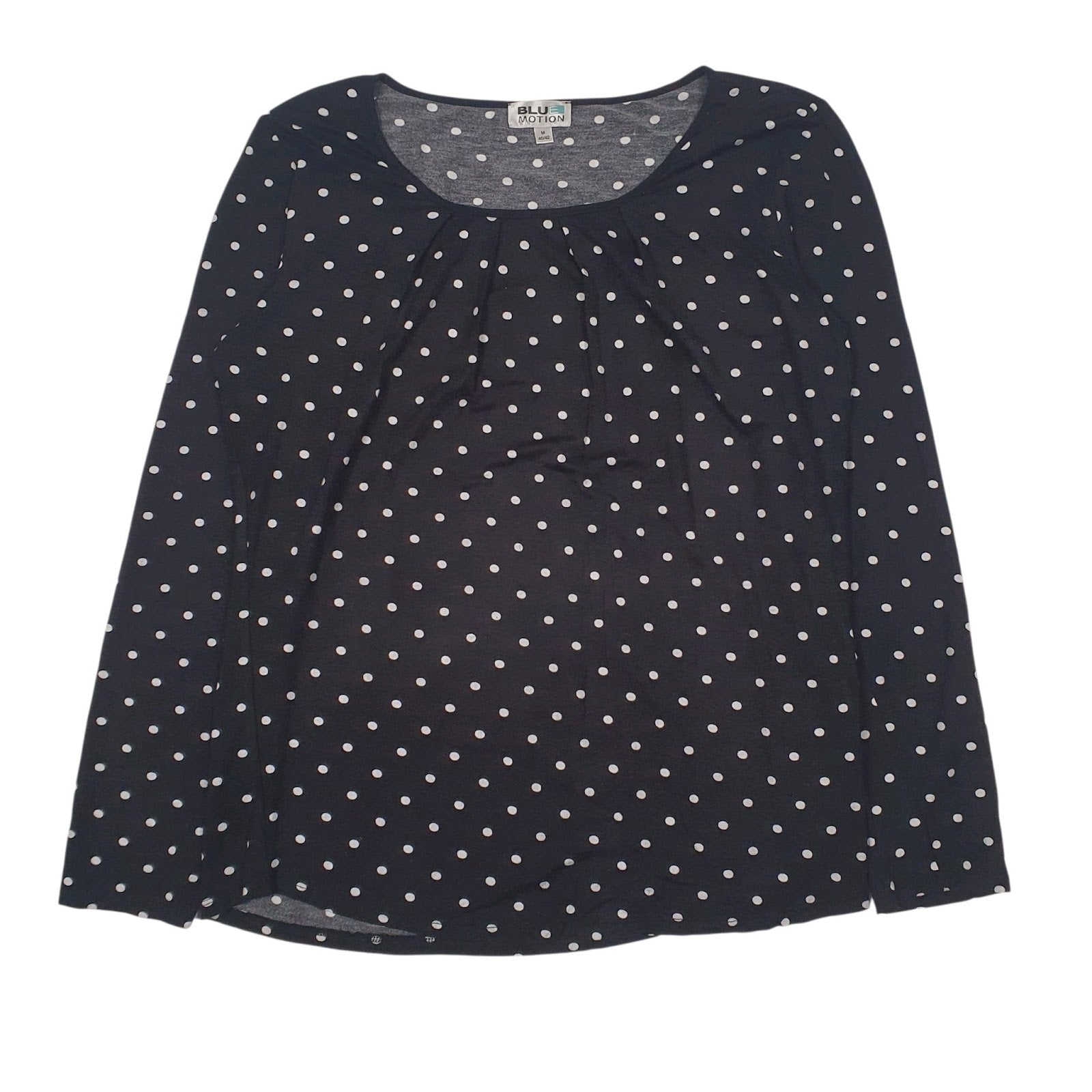 Womens Black Blue Motion Blouse Long Sleeve T Shirt