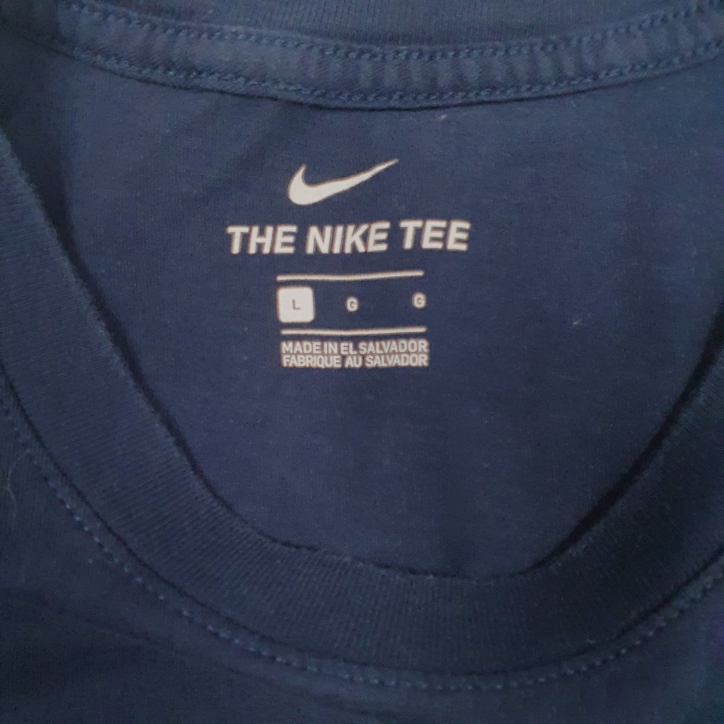 Mens Navy Nike Spellout  T Shirt