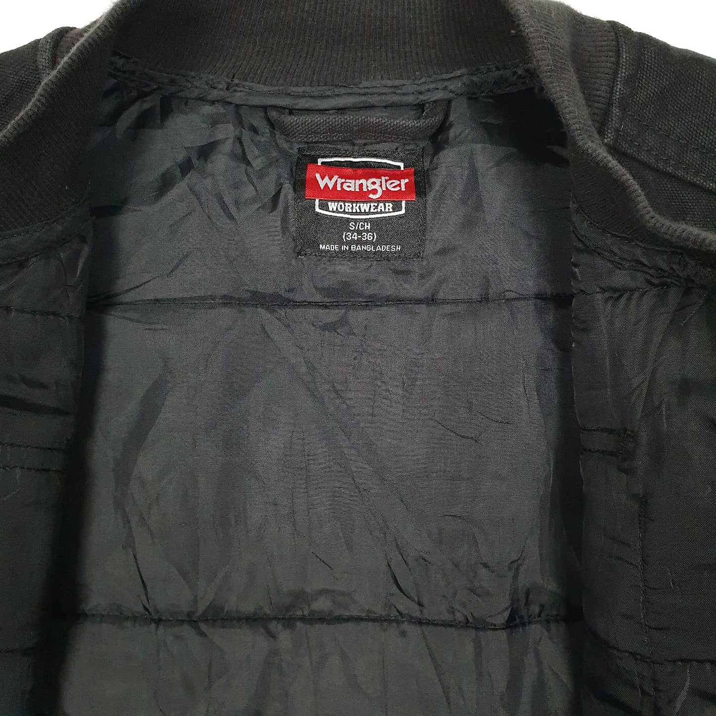 Mens Black Wrangler Vest Bodywarmer Workwear  Coat