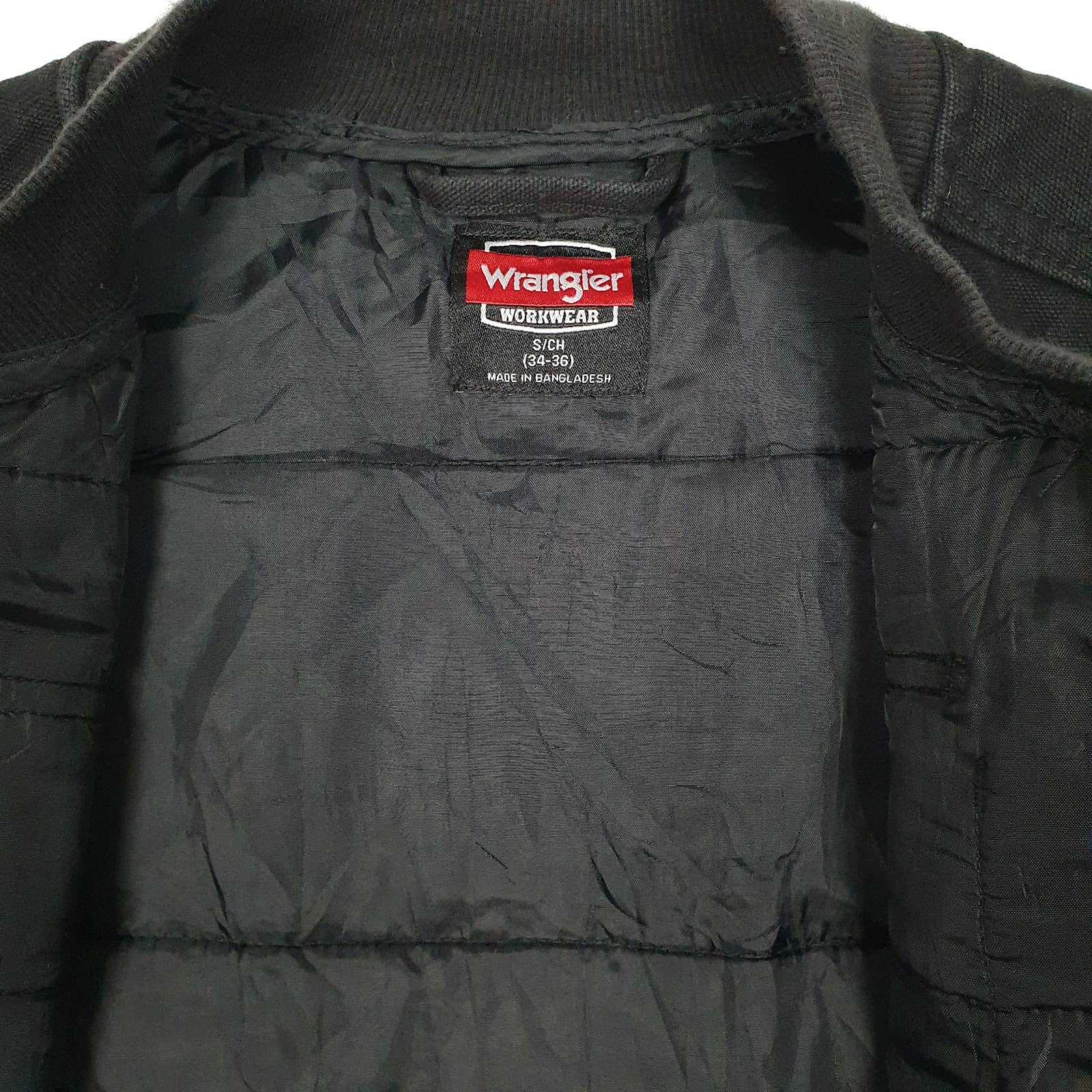 Mens Black Wrangler Vest Bodywarmer Workwear  Coat